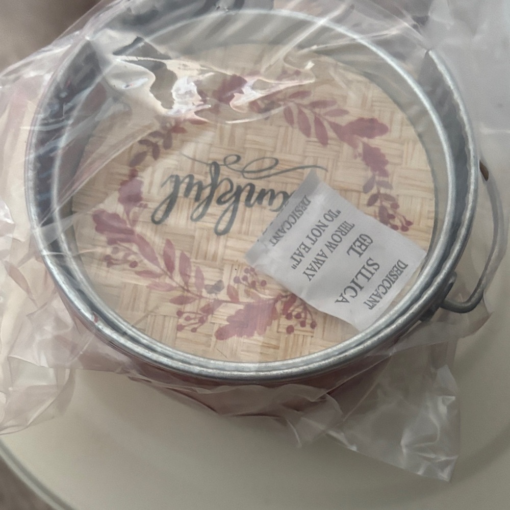 Fall coasters with Round Tin for storage